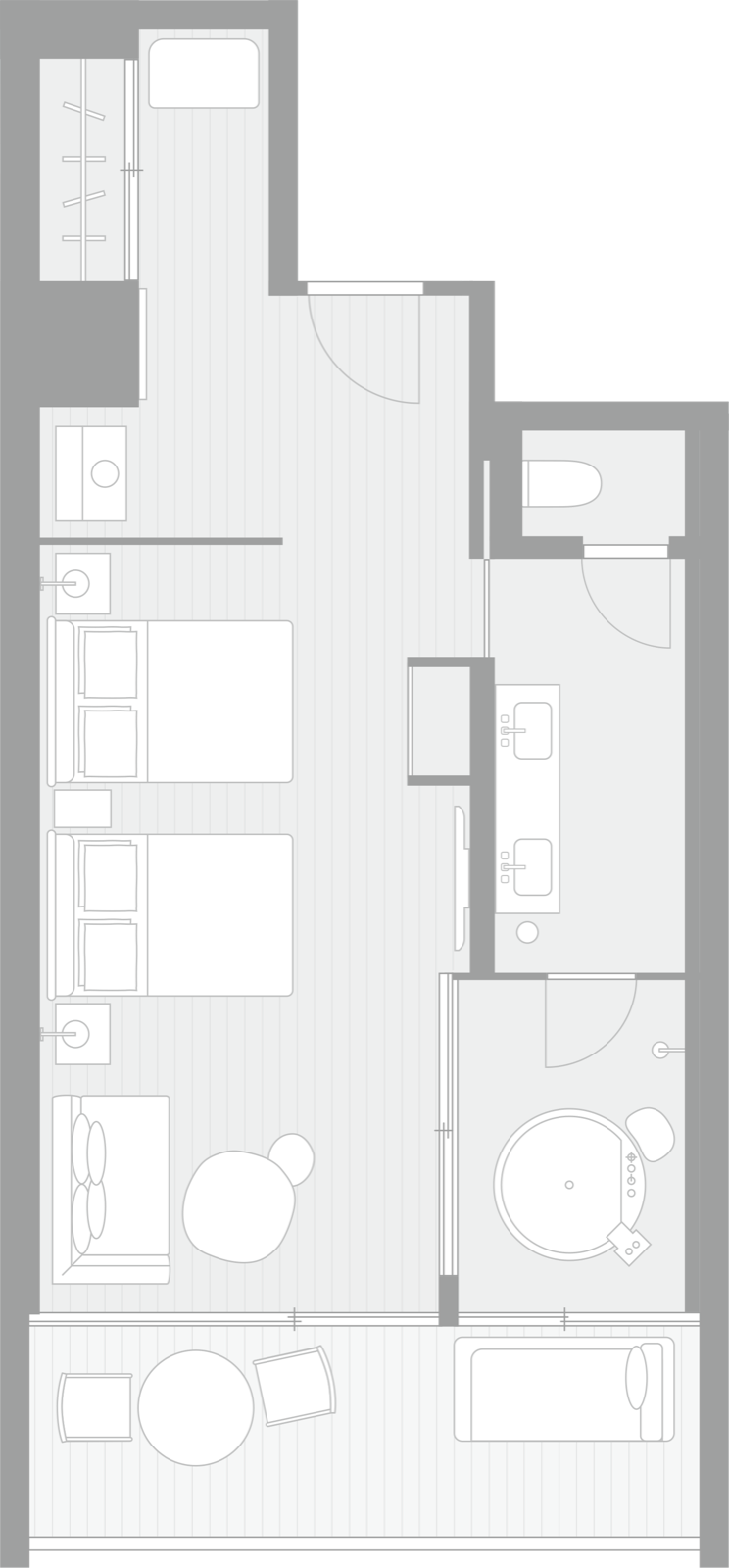 Premier Room Room Layout (Twin)