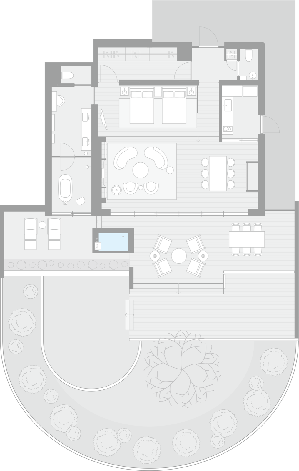 Terrace Villa Room Layout